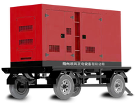 Groupe électrogène diesel mobile sur remorque 10 kVA super silencieux Goodwind OEM 2026, puissance nominale, moteur électrique