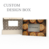 Boîtes à cupcakes personnalisées en carton recyclé, imperméables, avec impression en relief, de qualité alimentaire, pour petits gâteaux, pour boîtes cadeaux avec fenêtre