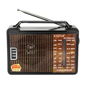 RX-608ACW Classique Vintage AC DC Multi Bande Radio Récepteur AM FM SW Radio Portable 4 bande Multibande Radio