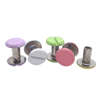 Vis Chicago colorées à tête plate fendue, vis de reliure détachables, rivets en cuir pour accessoires de bricolage en cuir