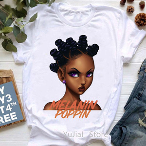Custom LOGO Women's Oversized O Neck Short Sleeve Casual Graphic Print Cartoon Black <strong>History</strong> Month Plus Size Tops Tee Shirts - Product Image 2