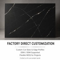 Nouvelle dalle de pierre frittée polie Black Marquina avec veine blanche prononcée pour comptoir, mur, hôtel, villa, intérieur