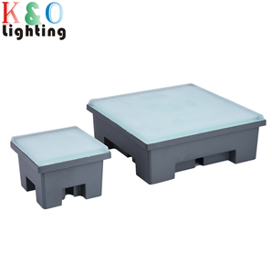 Lampu bata <span class=keywords><strong>LED</strong></span> luar ruangan 24V, dengan penutup kaca Tempered 12mm IP67 pencahayaan batu bata Paving untuk lanskap taman - Product Image 1