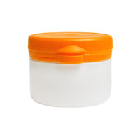 Bouteille de bonbons en plastique PP de 100 ml avec bouchon coloré anti-enfants, fermeture à anneau, impression sérigraphique, nouveau design, pot à crème