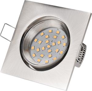 50% Remise 230V 5W 2.5 Pouces Encastré <span class=keywords><strong>Brosse</strong></span> Nickle Réglable Carré Led <span class=keywords><strong>Spot</strong></span> Lumière avec TUV & GS - Product Image 1