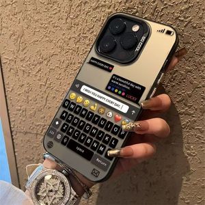 Coque de téléphone portable fantaisie vintage avec clavier pour <span class=keywords><strong>iPhone</strong></span> 16 Plus 17 Air Pro Max, antichoc, protection arrière - Product Image 3