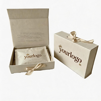 Boîte à livre magnétique en carton rigide de luxe personnalisée de 3 mm avec vernis et ruban, boîtes d'emballage cadeau pour cosmétiques et bijoux