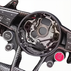 Con volante <span class=keywords><strong>Audi</strong></span> de fibra de carbono forjado estilo deportivo LED para A7 RS RS3 C7 Q5 Q7 S3 S5 8V B8 B9 S4 Q3 Q8 TT A8 - Product Image 6