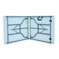 Table pliante légère en plastique HDPE, moulée par soufflage, portable, pour extérieur, camping, pique-nique, robuste et polyvalente