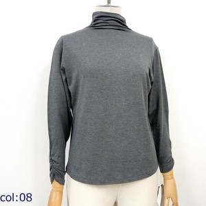 Women's Casual Style Long Sleeve Pullover <b>Sweater</b> Comfortable Knitted T-Shirts with Gathered Bottle Neck - Product Image 1