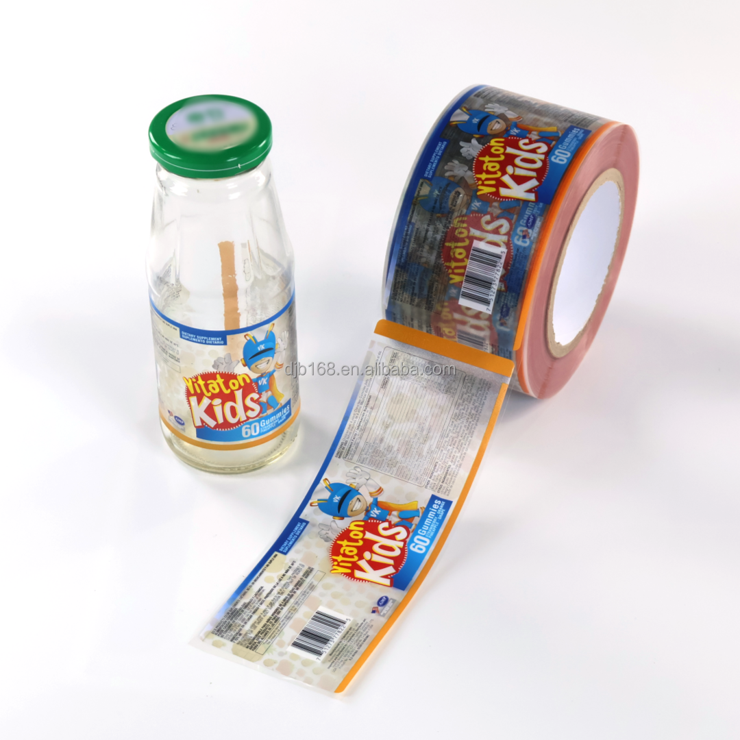 Custom Transparent Self-Adhesive Vinyl Labels Waterproof Packaging Stickers Logo Textured Design Food Beverage UV Offset Printed