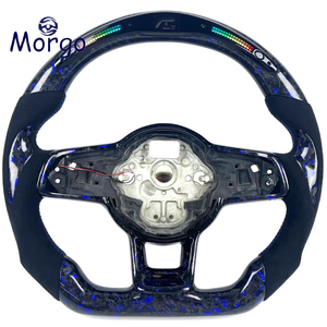 Volante de Fibra de Carbono Personalizado para Volkswagen VW Golf 7 MK7 Mk7.5 GTI Scirocco <span class=keywords><strong>Polo</strong></span> GTS <span class=keywords><strong>R</strong></span> <span class=keywords><strong>Line</strong></span> 2014-2017 - Product Image 1