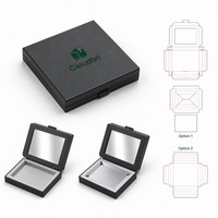 Cajas de Papel Rígido Reciclado Ecológicas con Laminación Mate de Cuatro Colores para Exhibición de Uñas Postizas con Ventana Transparente Personalizada al por Mayor