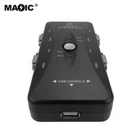 Nouvel arrivage d'autres appareils Audio domestiques 4 Ports USB 2.0 VGA séparateur imprimante souris clavier USB KVM VGA commutateur