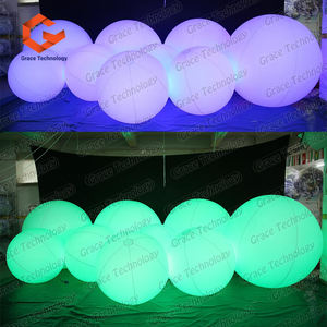 Globo Inflable de Helio de PVC Blanco de 1 m, 1,5 m, 2 m, 3 m, Globo Decorativo con Luces LED, Esferas Inflables Publicitarias - Product Image 4