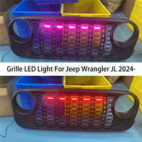 Liush ABS calandre de pare-chocs avant Led lumière pour Jeep SUV avant diurne largeur de lumière rénovation pour Jeep Wrangler Unlimited JL