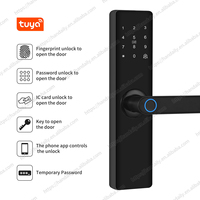 Serrure Connectée Digitale Intelligente Tuya Wifi à Poignée Électronique Prix Usine, Empreinte Digitale, RFID et Mot de Passe pour Appartement