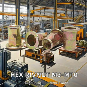 Mạ kẽm phẳng đầu thép mạ kẽm ren chèn chìm đinh tán hạt dẻ cho ứng dụng khai thác mỏ - Product Image 4