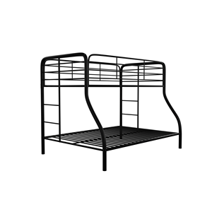 Giường tầng kim loại cỡ Twin trên Full, có lan can chắc chắn & thang, tiết kiệm không gian, không gây tiếng ồn - Product Image 2