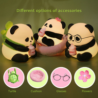 Haute qualité Kawaii Panda Led veilleuse Rechargeable Silicone veilleuse avec dessin animé conception mignon Animal veilleuse pour les enfants