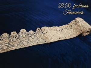 Pearl Embroidery Floral Lace Trim <b>Ribbon</b> Bridal <b>Wedding</b> Dress Garment Border Decorative Craft Sewing Home Decor Embellishment - Product Image 1
