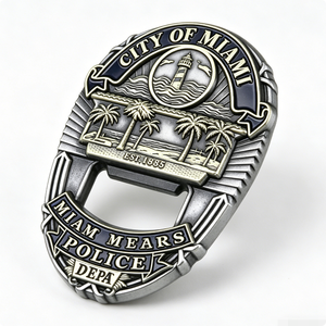 เหรียญเปิดขวดโลหะผสมสังกะสีเคลือบอ่อนลายประภาคารและต้นปาล์ม รูปทรงตามสั่ง ของที่ระลึกครบรอบ - Product Image 6