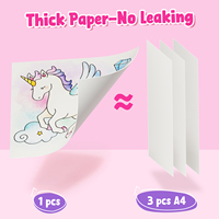 Joycat Creative Ensemble 2-en-1 de peinture à l'aquarelle et d'art avec feuilles de transfert en plastique, jouets éducatifs de dessin pour 3 ans et plus, livre de coloriage à l'eau sans salissures