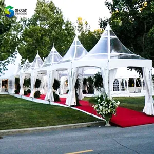 Tenda portatile per banchetti nuziali da 500 posti trasparente per eventi con aria condizionata