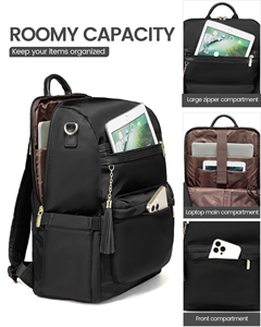 Borsa da infermiera per insegnante di lavoro espandibile alla moda 2023 <span class=keywords><strong>con</strong></span> borsa da polso carina zaino da viaggio multifunzione impermeabile per laptop da donna USB - Product Image 2