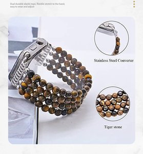 Correa <span class=keywords><strong>de</strong></span> Reloj con Cuentas, Correa Elástica <span class=keywords><strong>de</strong></span> Joyería, Brazalete para Mujer para <span class=keywords><strong>Apple</strong></span> Iwatch Series 38/40/41/42/44/45/46/49mm - Product Image 6
