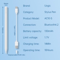 Certifié Uogic pour Apple Pencil 2 Alternative Cheap Metal Stylus pour iPad Pro 11 ''/12.9'' 10H Batterie Magnetic Touch CE/FCC/MSD