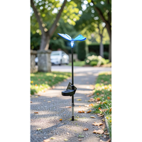 Lampe solaire extérieure en forme de papillon, LED, étanche, décoration de jardin, lampe pour pelouse, cour, allée, patio