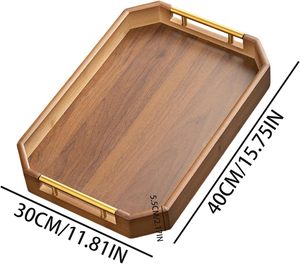 손잡이가 있는 팔각형 정리함, 빈티지 장식 트레이, 거실, 주방, 레스토랑, 호텔, 사무실, 바용 서빙 플래터 - Product Image 2