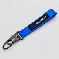 Porte-clés de voiture en sangle tressée avec mousqueton métallique et porte-clés, étiquette logo pour accessoire promotionnel automobile
