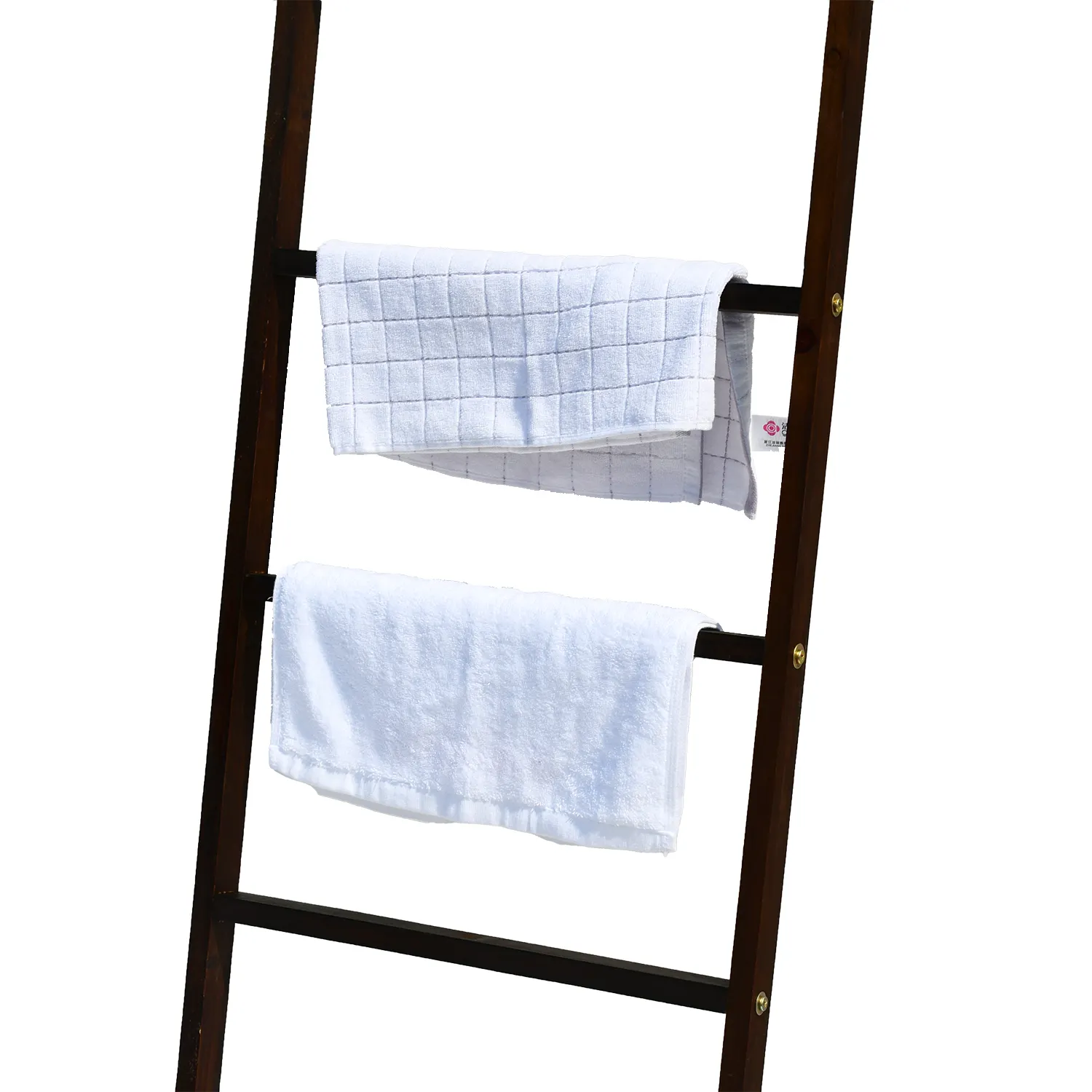 Wood Ladder Good Quality Beauty Bathroom Shelf Organizer 5 Bar Long Towel Rack For Bathroom Outdoor Kitchen