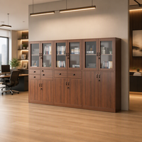 Armoire de classement en bois avec serrure, meuble de rangement pour documents, bibliothèque domestique pour archives et dossiers de factures