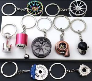 The latest factory best-selling custom logo <b>car</b> turbo shock absorber gear brake disc hub metal keychain - Product Image 4