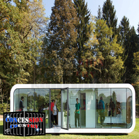 Populaire Apple Cabin House Cabine personnalisée Bureau Portable Home Pod Apple Cabin Container Homes 20FT Préfabriqué Expédition Petite Maison