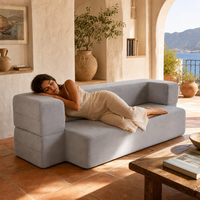 Canapé-lit d'angle escamotable de style européen, design exclusif, matelas compressé, vente chaude, mobilier pratique
