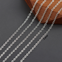Cadena de Eslabones de Cobre con Baño de Rodio para Fabricación de Joyas, 3m/Lote, Sin Níquel, Estilo Moderno, Accesorios para Collares