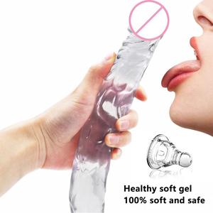 Consolador grande de doble Cabeza simulada para lesbianas, masturbador lésbico, consolador Extra largo Gay, Juguetes sexuales para mujeres - Product Image 3