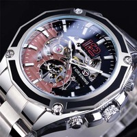 Montres mécaniques automatiques de luxe de haute qualité pour hommes, montres-bracelets sportives à squelette ajouré, style business et mode