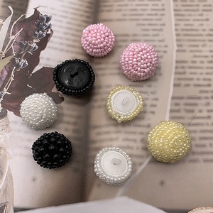 Fabricantes al por mayor, bolso de cuentas clavado a mano, botones de cristal perlado, botón de perla, ropa, suéter D Iy, accesorios - Product Image 4