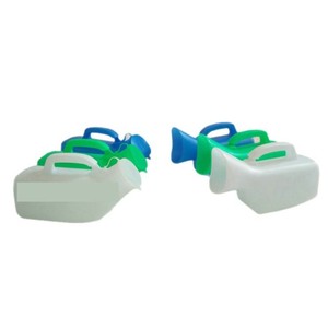 Urinario para Hombres y Mujeres, Urinario Rectangular de Plástico sin Agua, Diseño Minimalista en Blanco, Azul y Verde - Product Image 1