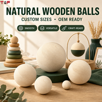 Boule en bois massif, boule ronde, décoration artisanale