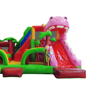 Hippo trẻ em Inflatable bữa tiệc sinh nhật động vật dễ thương với trượt ngoài trời chơi thư bị trả lại nhà bán nhà thương mại cho thuê 2025 - Product Image 1