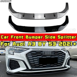 สปลิตเตอร์กันชนหน้า ดิฟฟิวเซอร์กันชนหน้า ฝาครอบป้องกันสำหรับ Audi A3 8Y S3 2021+ อุปกรณ์ตกแต่งรถยนต์ - Product Image 1