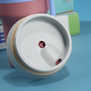 DD3932 Stock 40oz Double Wall Stainless Steel Vacuum Insulated Travel <b>Mug</b> with Leakproof Handle Lid for Coffee and Car Use - Product Image 3