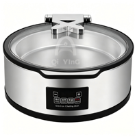QY Luxe – Plats de service carrés modernes en acier inoxydable avec système hydraulique électrique pour buffet, ensemble de traiteur pour hôtels, mariages et réceptions