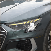 Pour Audi A3 8Y 2021 2022 2023 2024, ensemble de phares à LED matriciels, double lentille Bi-LED, boîtier noir fumé avec accessoires DRL